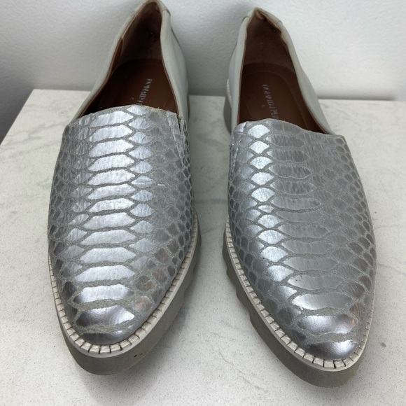 DONALD J. PLINER BALI MO Snakeskin Embossed Metallic Front Slip On Loafers - Picture 4 of 14
